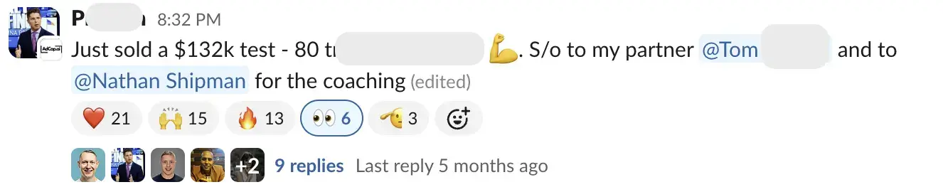 Message from a member: just sold a $132k test